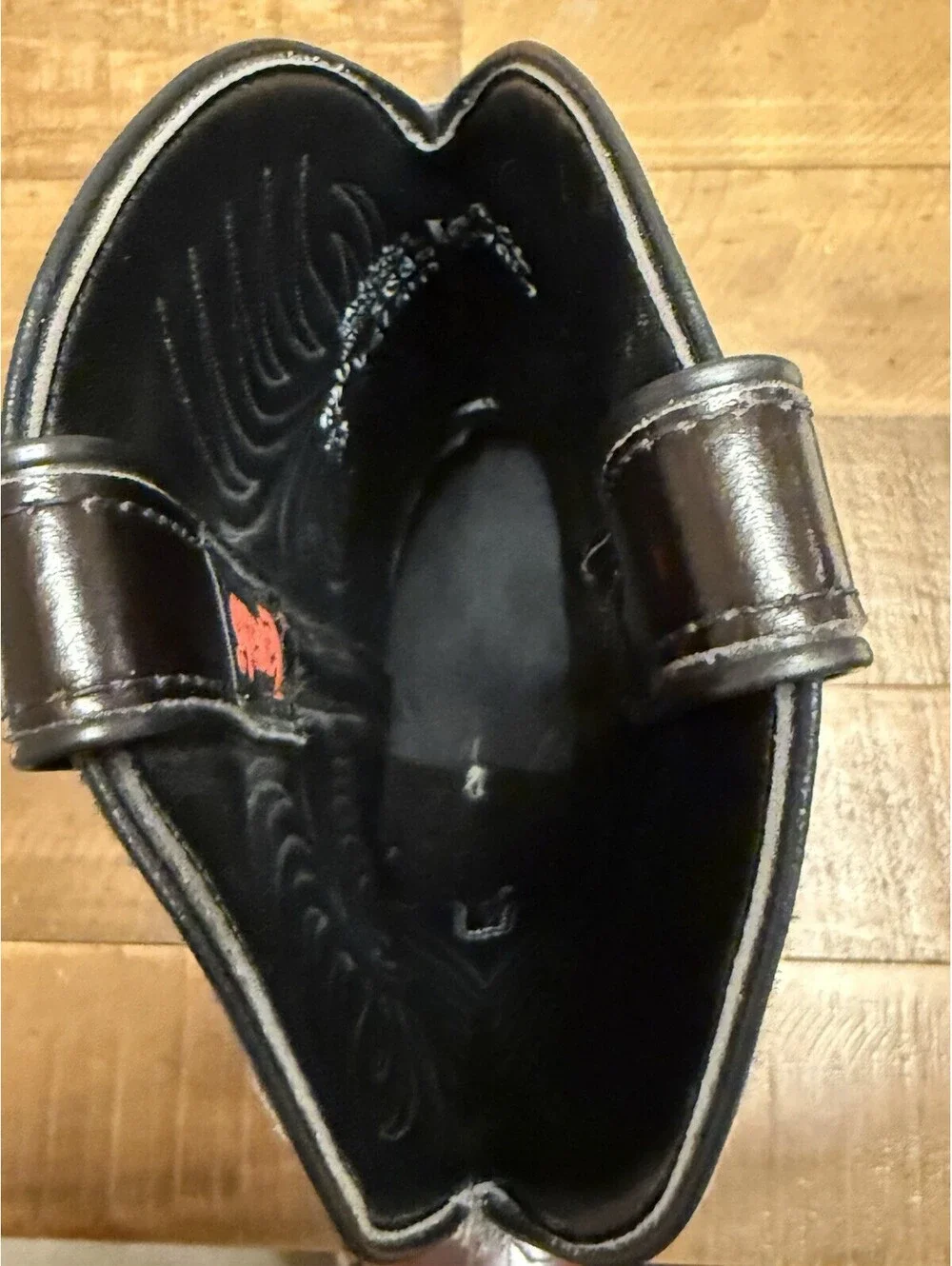 Laredo Men’s Cowboy Boots Mahogany Leather Vamp Size 7.5 D